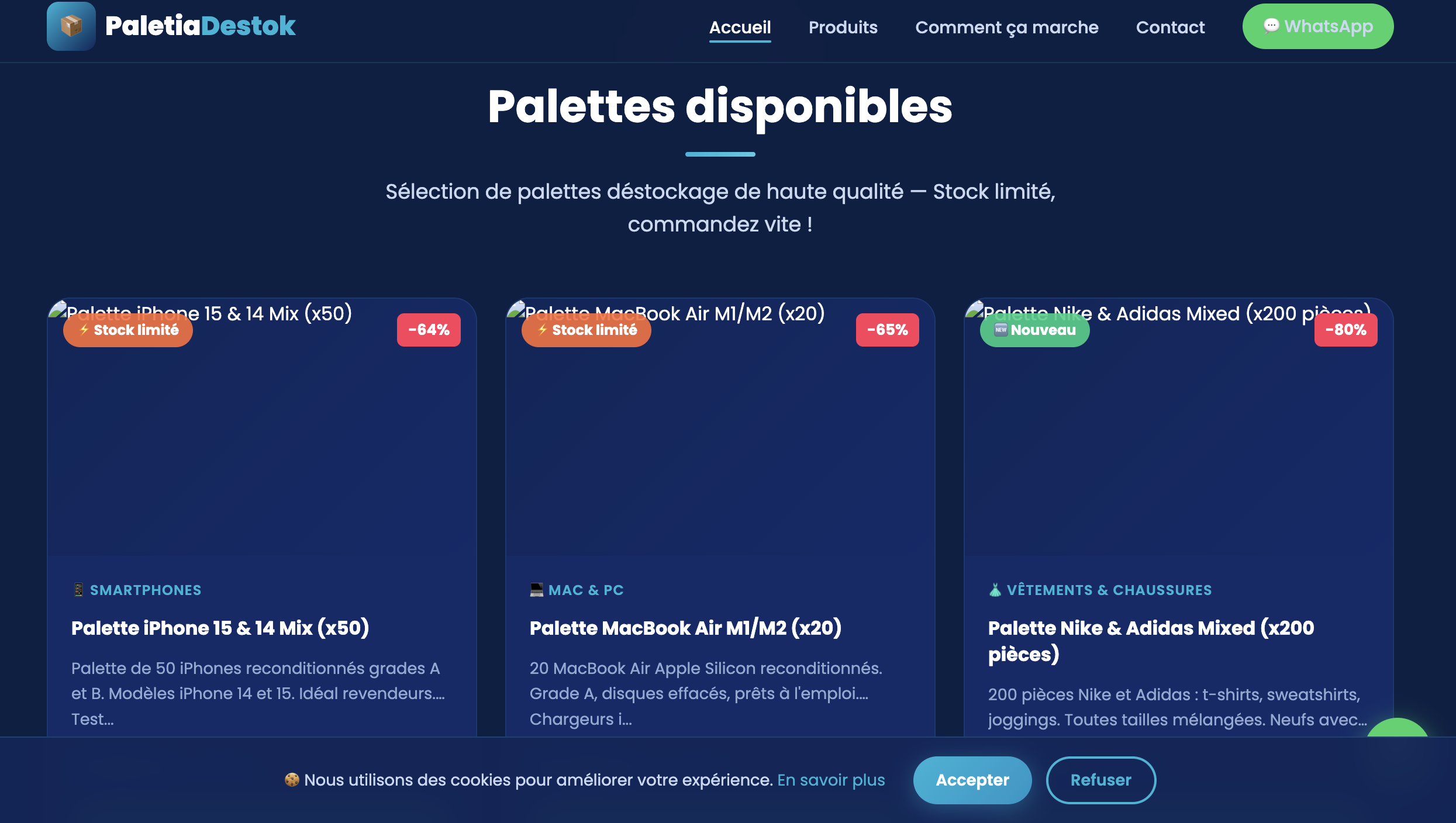 Palette Nike & Adidas Mixed (x200 pièces)