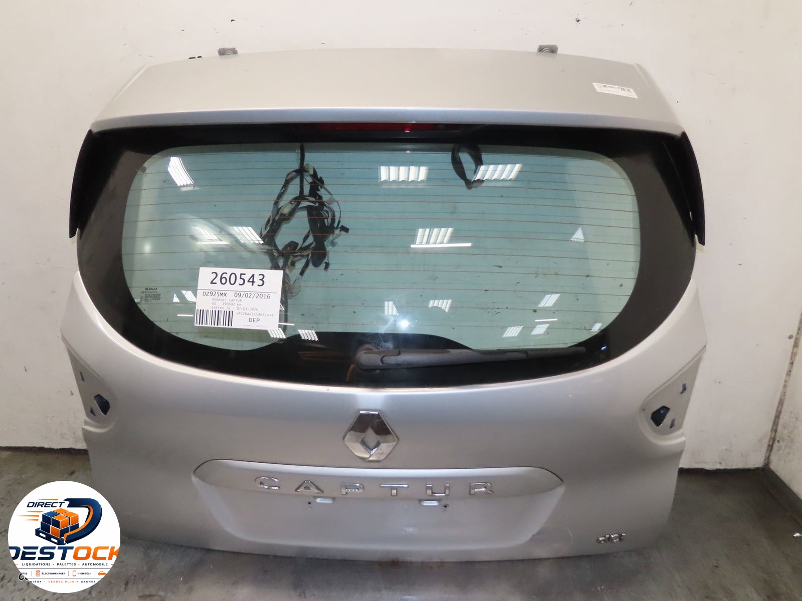 Hayon Renault CAPTUR I (J5_, H5_) 1.2 tce 120 (2013) occasion