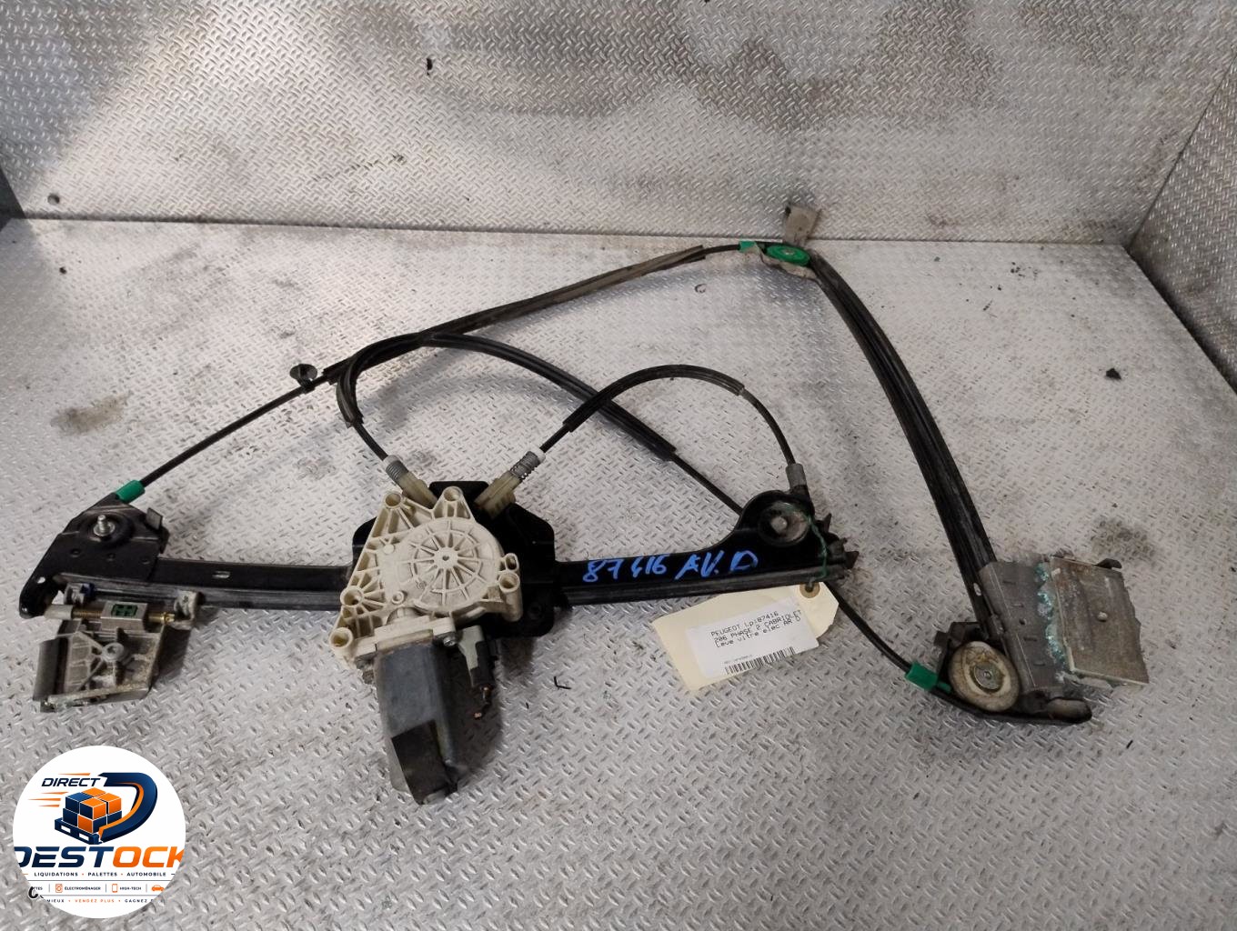 Mecanisme  moteur lève-glace avant droit PEUGEOT 206 PHASE 2 CABRIOLET occasion